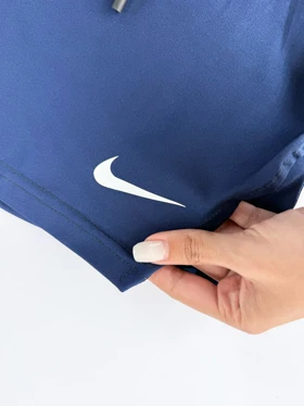 شورتک ورزشی سرمه ای چاک‌دار نایکی Nike