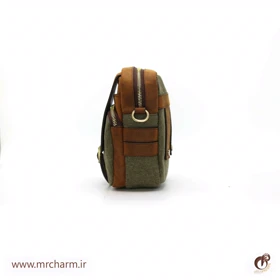 کیف رودوشی چرم و برزنت اسپرت 30063