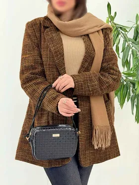 پالتو یقه انگلیسی پشت چاک