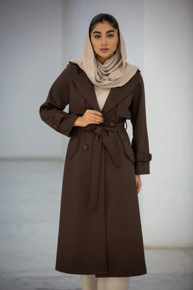 مانتو پرادا ژیله دار ماکسی