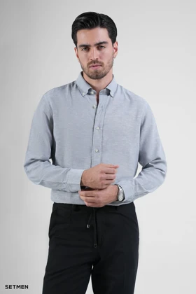 پیراهن مردانه آستین بلند لینن