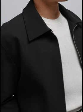 جکت پاییزه زیپ‌دار / رنگ مشکی / برند Antioch ترکیه