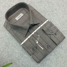 پیراهن راه راه استین بلند مردانه _ قواره کلاسیک _استایل رسمی