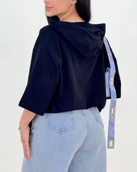 تیشرت کلاهدار عسل(37)کد:5563