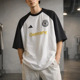 کیت فوتبالی کشور آلمان کیفیت لوکس * پارچه دورس دو نخ پنبه گرم بالا