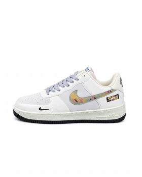 کفش کتانی مردانه مدل نایک ایرفورس کاستوم کرم سبز Nike air force