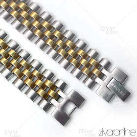 دستبند رولکس بافت وسط پهن 40040