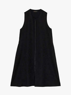 جلیقه بلند زنانه مجلسی ژاکارد طرحدار آستردار 70106