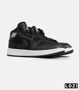 کفش کتانی ساق‌دار مردانه و زنانه مشکی NIKE jordan 1 مدل 7702