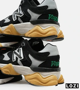 کفش کتانی مردانه و زنانه مشکی زرد NEW BALANCE 9060