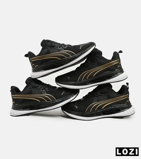 کفش کتانی ورزشی مشکی طلایی مردانه و زنانه PUMA
