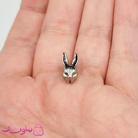 پیرسینگ گوش استیل مدل کانگورو نقره ای رنگ کد 100