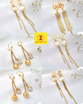 گوشواره آویز بلند استیل