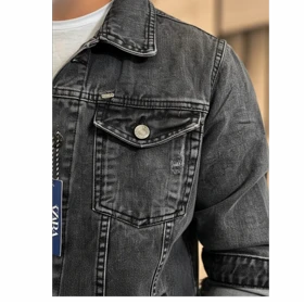 کت جین ذغالسنگی سنگشور شده کیفیت استثنایی _ دیلم پلاس