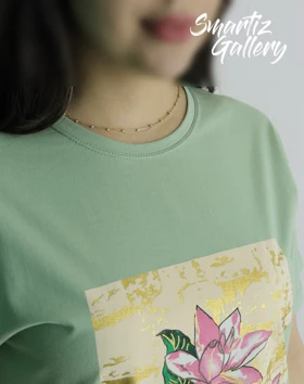 تیشرت گل طلاکوب