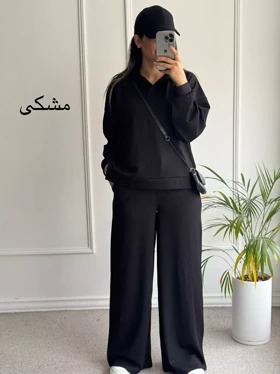 ست مانتو شلوار کبریتی فیتیله ای
