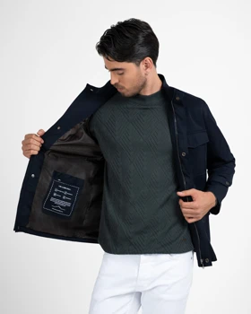 ام کی کالکشن کاپشن mk-5659-navy-blue