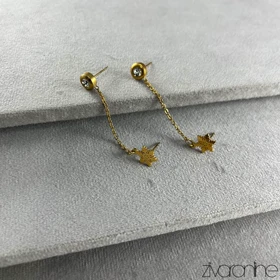 گوشواره زنانه دوتایی دونه برف 20395