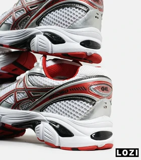 کفش کتانی مردانه سفید نقره ای قرمز ASICS GT 2160