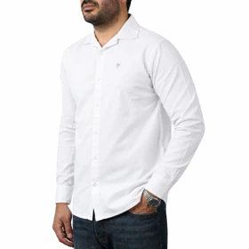 پیراهن کتان نازک یقه انگلیسی مدل 6104935