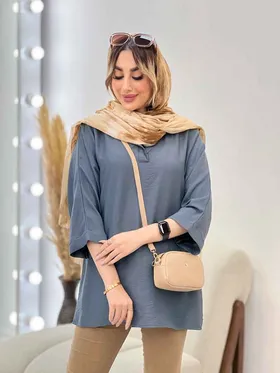 مانتو جلو بسته یقه دار