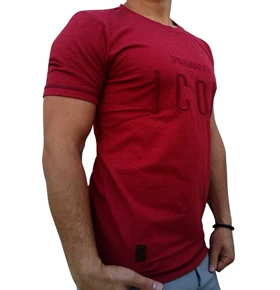 تیشرت مردانه زرشکیLALEX ICON