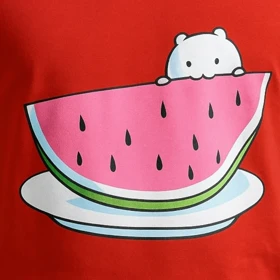 تیشرت آستین کوتاه زنانه مدل هندوانه کد PJ1263