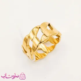 انگشتر زنانه استیل طرح کارتیه طلایی