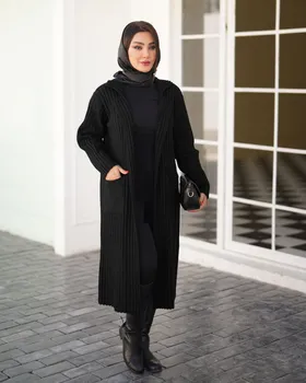 ست مانتو و سارافون بافت کد 342