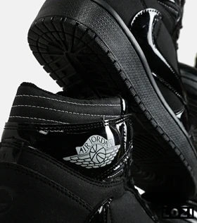 کفش کتانی ساق‌دار مردانه مشکی ورنی NIKE travis scott