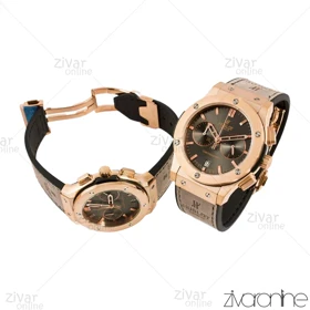 ست ساعت هابلوت کلاسیک فیوژن سه موتوره بند طوسی 101568