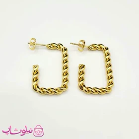 گوشواره زنانه طرحدار مدل مستطیل