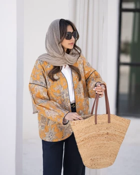 مانتو لینن‌هندی yellow
