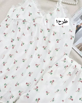 ست تاپ و شلوارک کاپ‌دار کد 5541