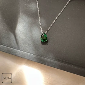 گردنبند نقره نگین سبز