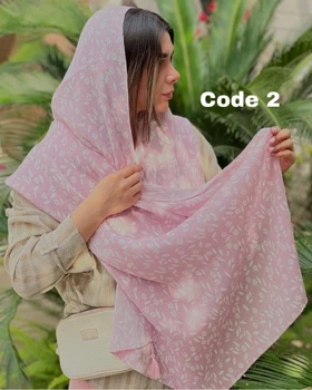 شال پلیسه برشکا صورتی پودری وارداتی 4418