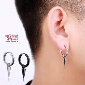 گوشواره حلقه‌ای آویز دار دخترانه و پسرانه اسپرت استایل پانک راک