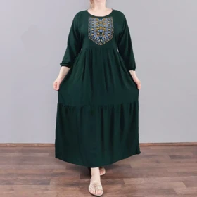 پیراهن ساحلی نقش دار طرح آیدا 3981