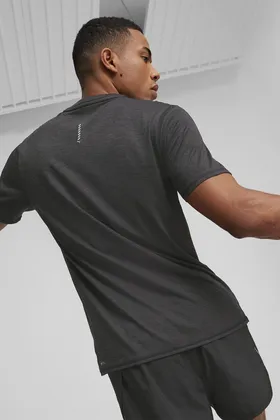تیشرت مردانه آستین کوتاه مشکی RUN FAVORITE HEATHER TEE