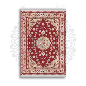 *جدید* فرشینه از جنس پارچه شانل مخمل ترک طرح فانتزی برند دفه کد 1241