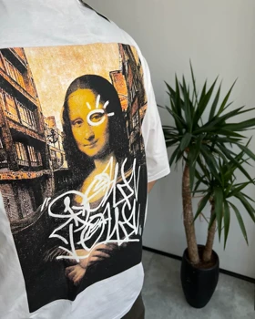 تیشرت یقه گرد MONALISA رنگ سفید