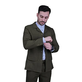 کت و شلوار سبز زیتونی 05