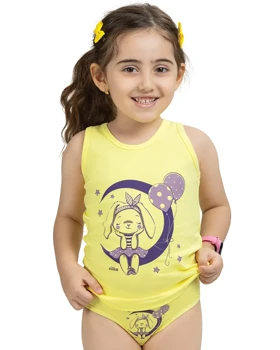 ست زیرپوش و شورت دخترانه طرح خرگوش سیلکا