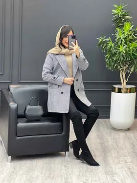 پالتو چهار دکمه مغزی دوزی