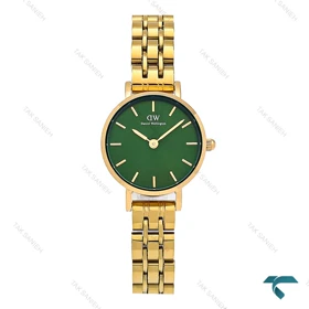 ساعت زنانه دنیل ولینگتون مینی گرد طلایی صفجه سبز Daniel-7040-L