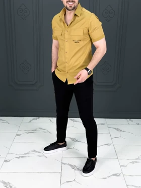 پیراهن 040902 JACK&JONES خردلی