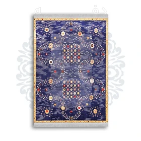 *جدید* فرشینه از جنس پارچه شانل مخمل ترک طرح فانتزی برند دفه کد 530
