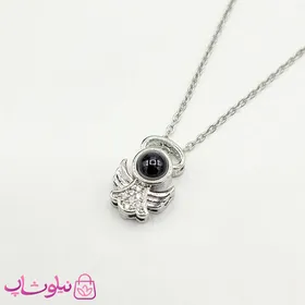 گردنبند دوستت دارم به صد زبان طرح پرنده