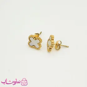 گوشواره میخی زنانه ونکلیف سفید