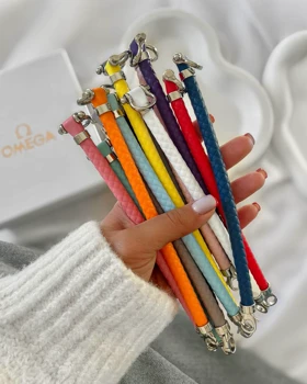 دستبند امگا چرمی